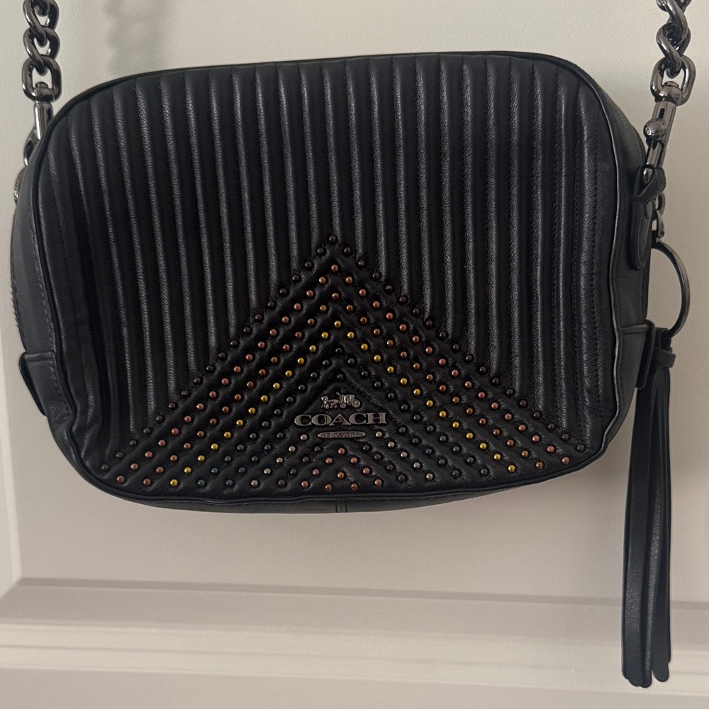 Coach Black Studded Crossbody Bag